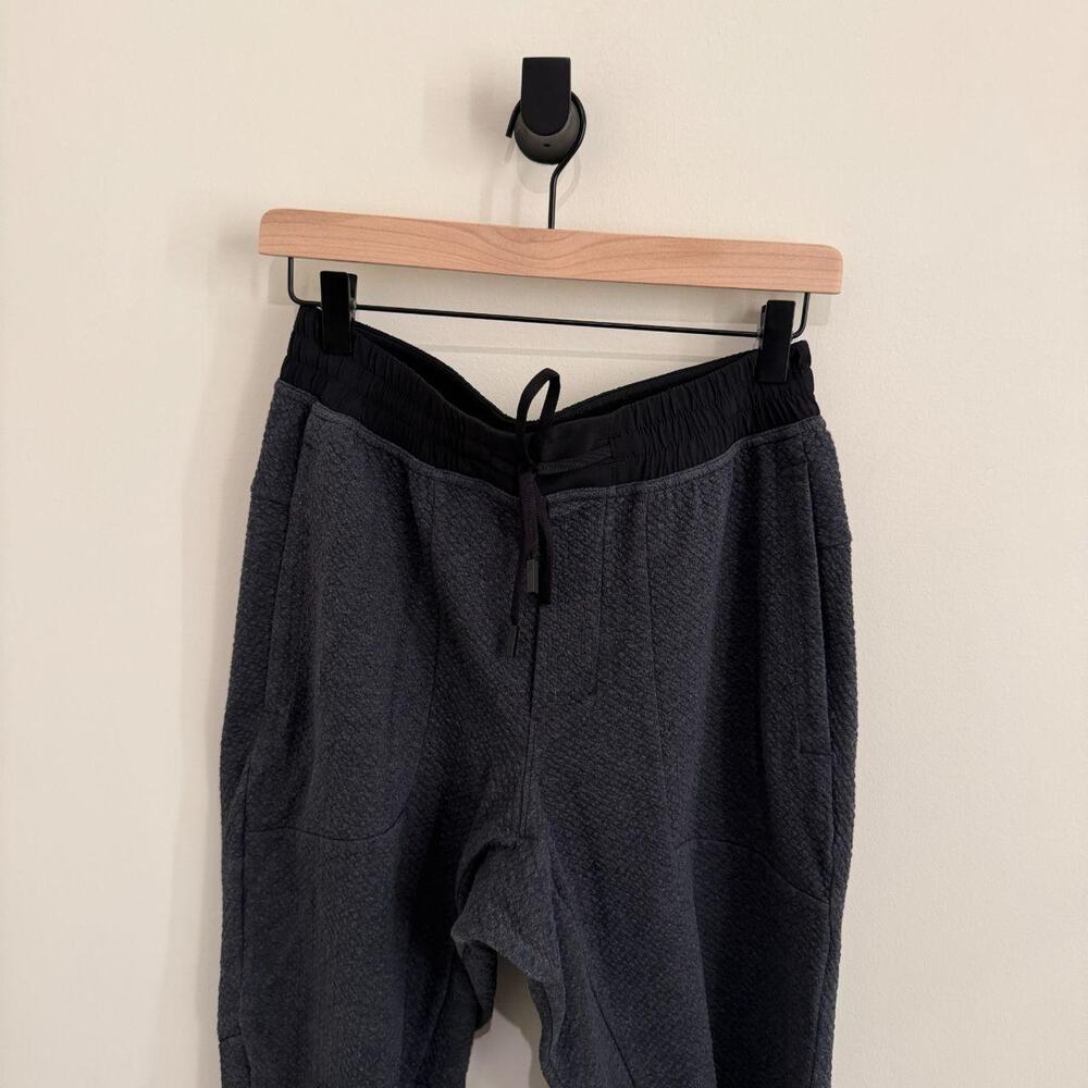 men's heathered charcoal black LULULEMON "At Ease" jogger sweatpant [M]